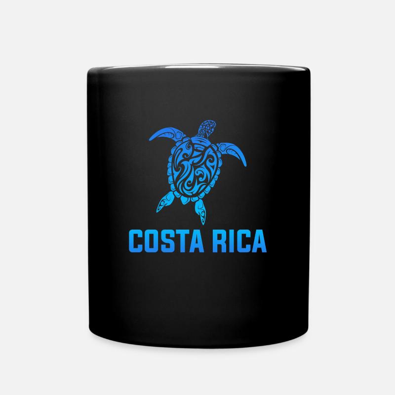 costa rican turtle, costa rica - Tasse einfarbig - Schwarz