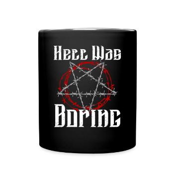 Satan Beelzebub Teufel Gothic Pentagram Mystisch - Tasse einfarbig - Schwarz - Vorne