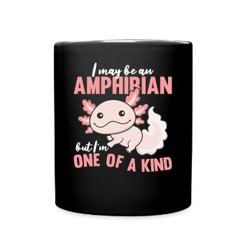 Axolotl Amphibiens Salamandre mignonne axolotl - Mug uni - noir - Devant