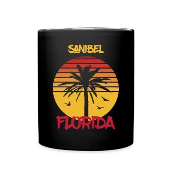 Florida Sanibel Palms Ocean Surfing - Mug uni - noir - Devant