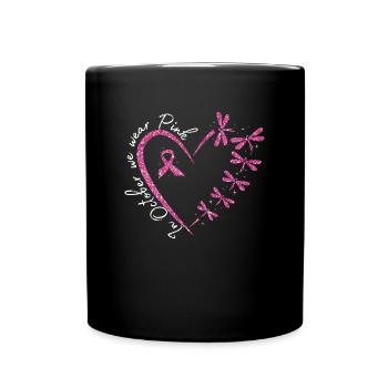 En octobre, nous portons un cancer du sein rose - Mug uni - noir - Devant