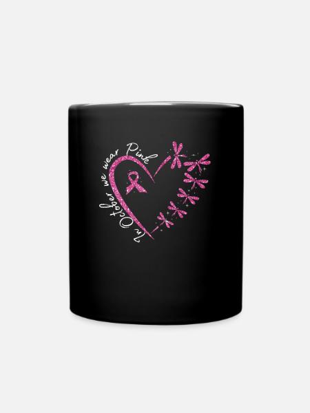 En octobre, nous portons un cancer du sein rose - Mug uni - noir