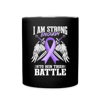 Je suis assez fort pour gagner cette bataille - Mug uni - noir - Devant