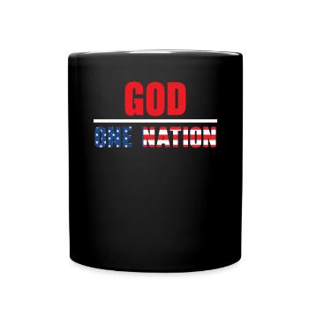 Amérique patriotique États-Unis Drapeau 4 juillet Américain - Mug uni - noir - Devant