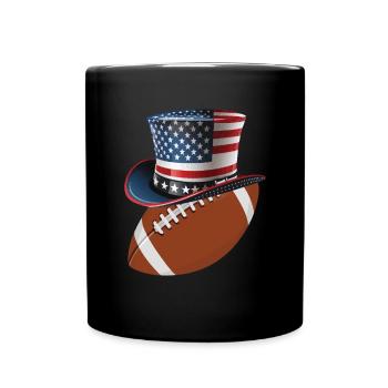 Amérique USA Flag 4 Juillet Football Américain - Mug uni - noir - Devant