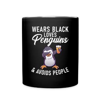 Pinguinliebhaber Pinguin Geschenke - Tasse einfarbig - Schwarz - Vorne