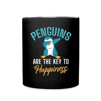 Pinguinliebhaber Pinguin Geschenke - Tasse einfarbig - Schwarz - Vorne
