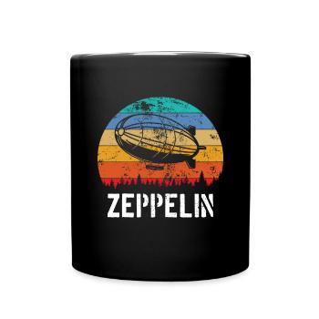 Zeppelin Aircraft Airship Guided Aviation - Full Colour Mug - black - Front