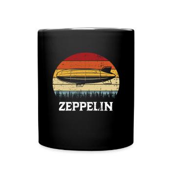 Zeppelin Aircraft Airship Guided Aviation - Full Colour Mug - black - Front