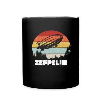 Zeppelin Aircraft Airship Guided Aviation - Full Colour Mug - black - Front