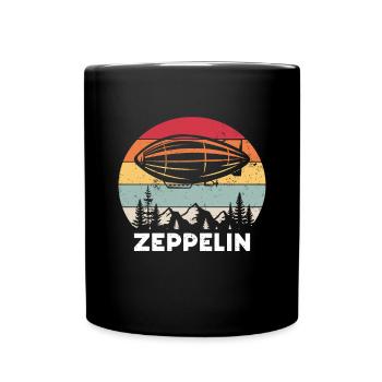 Zeppelin Aircraft Airship Guided Aviation - Full Colour Mug - black - Front