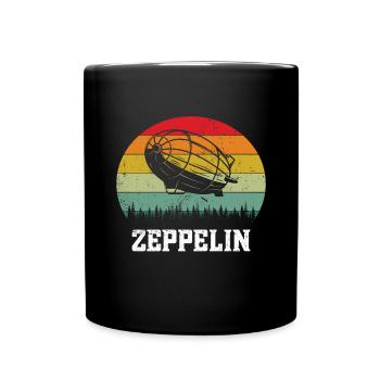 Zeppelin Aircraft Airship Guided Aviation - Full Colour Mug - black - Front