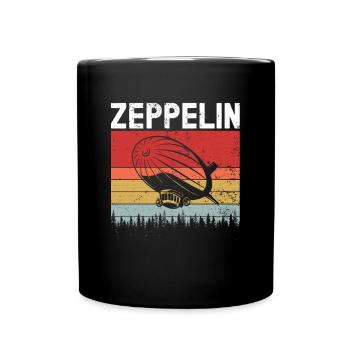 Zeppelin Aircraft Airship Guided Aviation - Full Colour Mug - black - Front