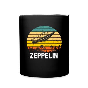 Zeppelin Aircraft Airship Guided Aviation - Full Colour Mug - black - Front