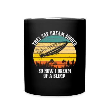 Zeppelin Aircraft Airship Conductable Aviation - Full Colour Mug - black - Front