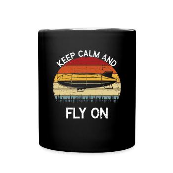 Zeppelin Aircraft Airship Conductable Aviation - Full Colour Mug - black - Front