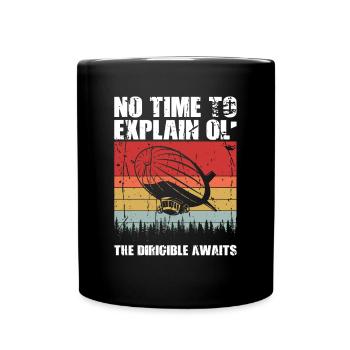 Zeppelin Aircraft Airship Conductable Aviation - Full Colour Mug - black - Front