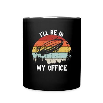 Zeppelin Aircraft Airship Conductable Aviation - Full Colour Mug - black - Front