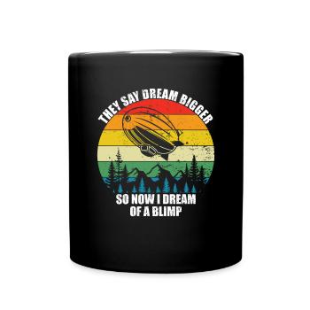 Zeppelin Aircraft Airship Conductable Aviation - Full Colour Mug - black - Front