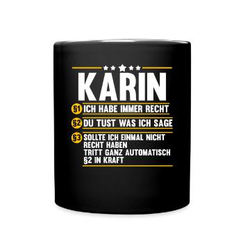 Karin - Tasse einfarbig - Schwarz - Vorne