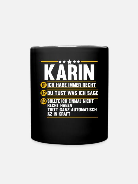 Karin - Tasse einfarbig - Schwarz