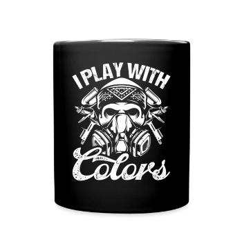 Car Detailer I play with Colors Spraying Painting - Full Colour Mug - black - Front