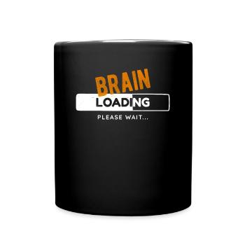 Brain Loading Ladebalken Gaming Zocker - Tasse einfarbig - Schwarz - Vorne