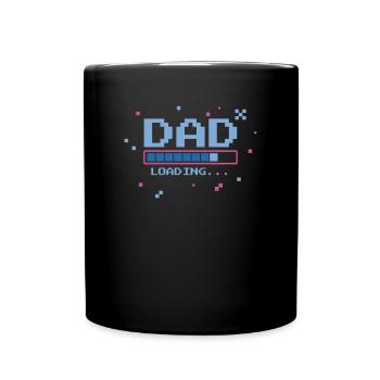 Dad Loading Gaming Loading Bar Gambler Father - Full Colour Mug - black - Front