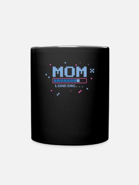 Mom Loading Gaming Loading Bar Gambler Mother - Full Colour Mug - black