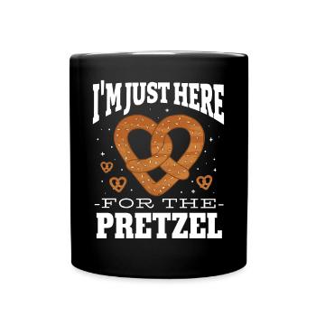 Juste ici pour la citation de bretzel - Mug uni - noir - Devant
