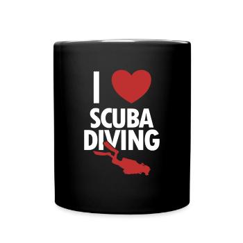 I love Scuba Diving Goggles Diving Mask - Full Colour Mug - black - Front