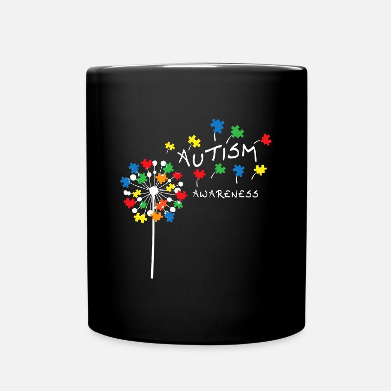 Löwenzahn Puzzle Teil Cool Autismus Bewusstsein Geschenk - Tasse einfarbig - Schwarz