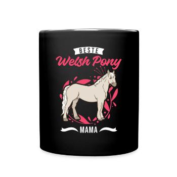 Beste Welsh Pony Mama - Tasse einfarbig - Schwarz - Vorne