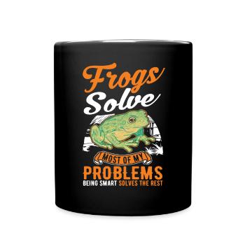 Grenouille cadeau Rainette - Mug uni - noir - Devant