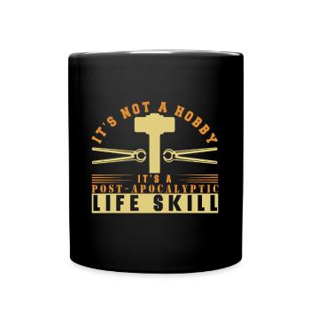 Lustiger Schmied Spruch & Schmieden - Tasse einfarbig - Schwarz - Vorne