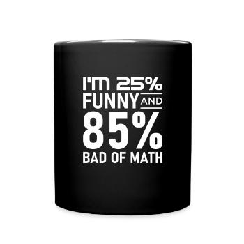 Mathematik Mathelehrer Pi Gleichung - Tasse einfarbig - Schwarz - Vorne