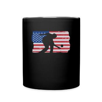 Bocce Ball Player USA Flag - Bocce Ball - Full Colour Mug - black - Front