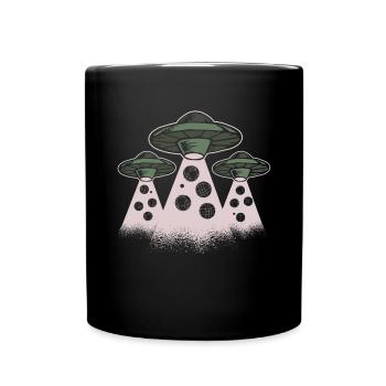 UFOs Boccia balls and Pallino - Boccia ball - Full Colour Mug - black - Front