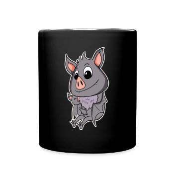 Famille de chauves-souris - Chauve-souris avec bébé - Mug uni - noir - Devant