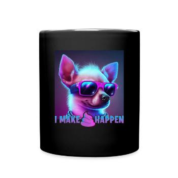 Hunde Spruch Chihuahua Design für Hundeliebhaber - Tasse einfarbig - Schwarz - Vorne