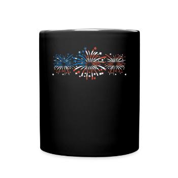Amérique patriotique États-Unis Drapeau 4 juillet Américain - Mug uni - noir - Devant
