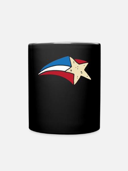 Patriotic America USA Flag 4th Of July American - Full Colour Mug - black