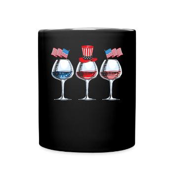Amérique patriotique États-Unis Drapeau 4 juillet Américain - Mug uni - noir - Devant