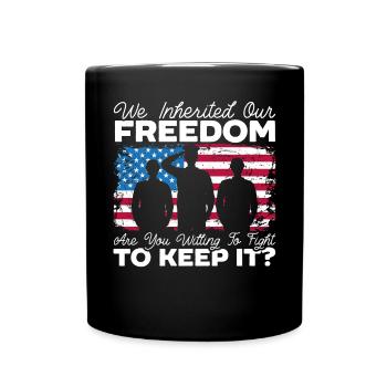 Patriotic America USA Flag 4th Of July American - Full Colour Mug - black - Front