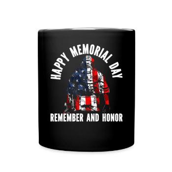 Patriotic Veteran USA Flag American Memorial Day - Mug uni - noir - Devant