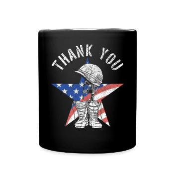 Patriotic Veteran USA Flag American Memorial Day - Mug uni - noir - Devant