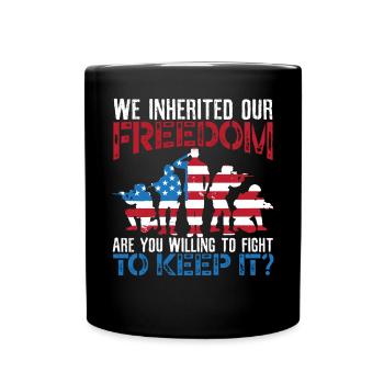 Patriotic America USA Flag 4th Of July American - Full Colour Mug - black - Front