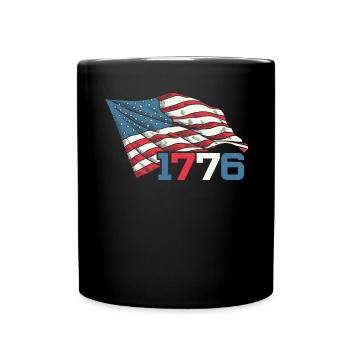 Amérique patriotique États-Unis Drapeau 4 juillet Américain - Mug uni - noir - Devant