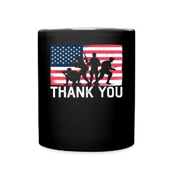 Patriotic Veteran USA Flag American Memorial Day - Mug uni - noir - Devant