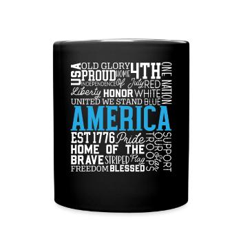 Patriotic Veteran USA Flag American Memorial Day - Mug uni - noir - Devant